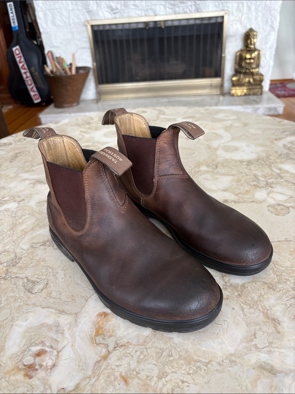 Blundstone Brown Leather Chelsea Ankle Boots - Picture 2 of 13